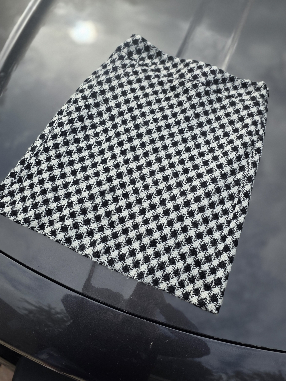 Ann Taylor Black and White Houndstooth Skirt